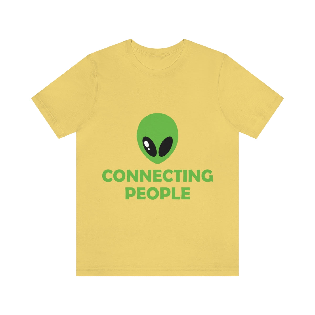 Aliens Connecting People UFO Funny Quotes Humor Unisex Jersey Short Sleeve T-Shirt Ichaku [Perfect Gifts Selection]