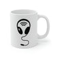 Aliens Headphones Humor Saying Quotes Black Ceramic Mug 11oz Ichaku [Perfect Gifts Selection]