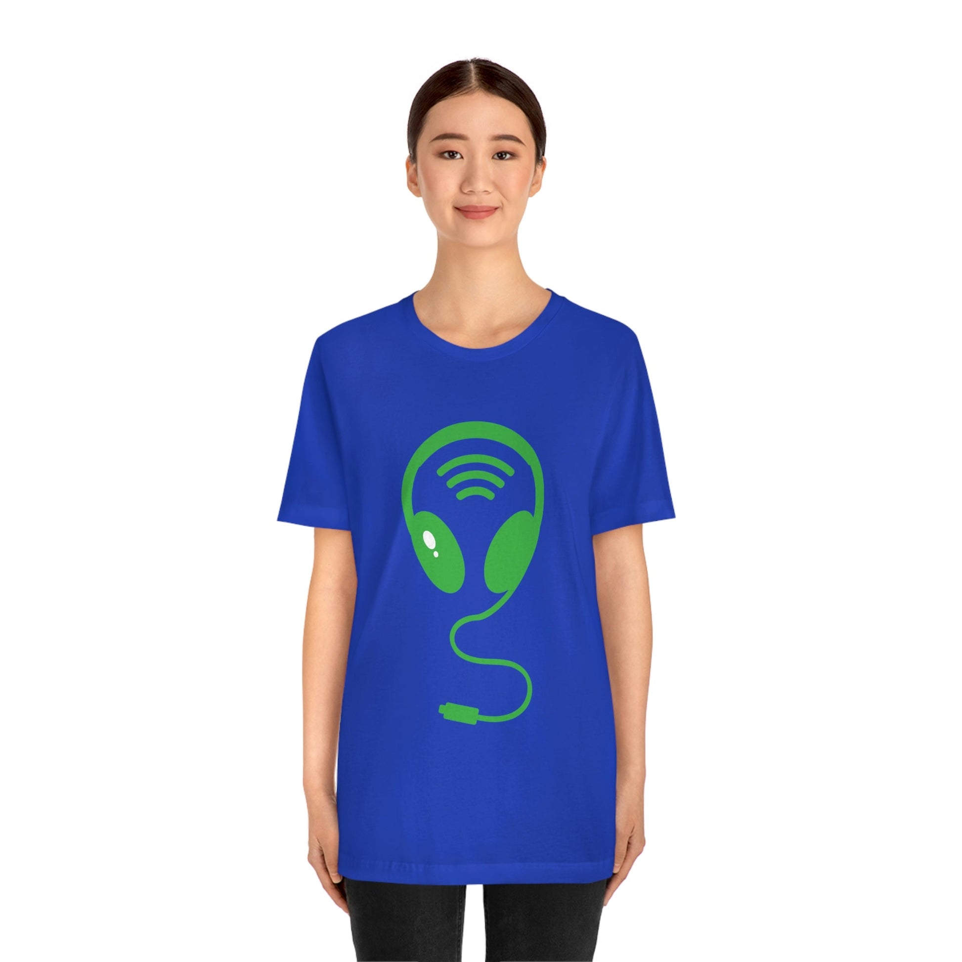 Aliens Headphones Humor Saying Quotes Unisex Jersey Short Sleeve T-Shirt Ichaku [Perfect Gifts Selection]