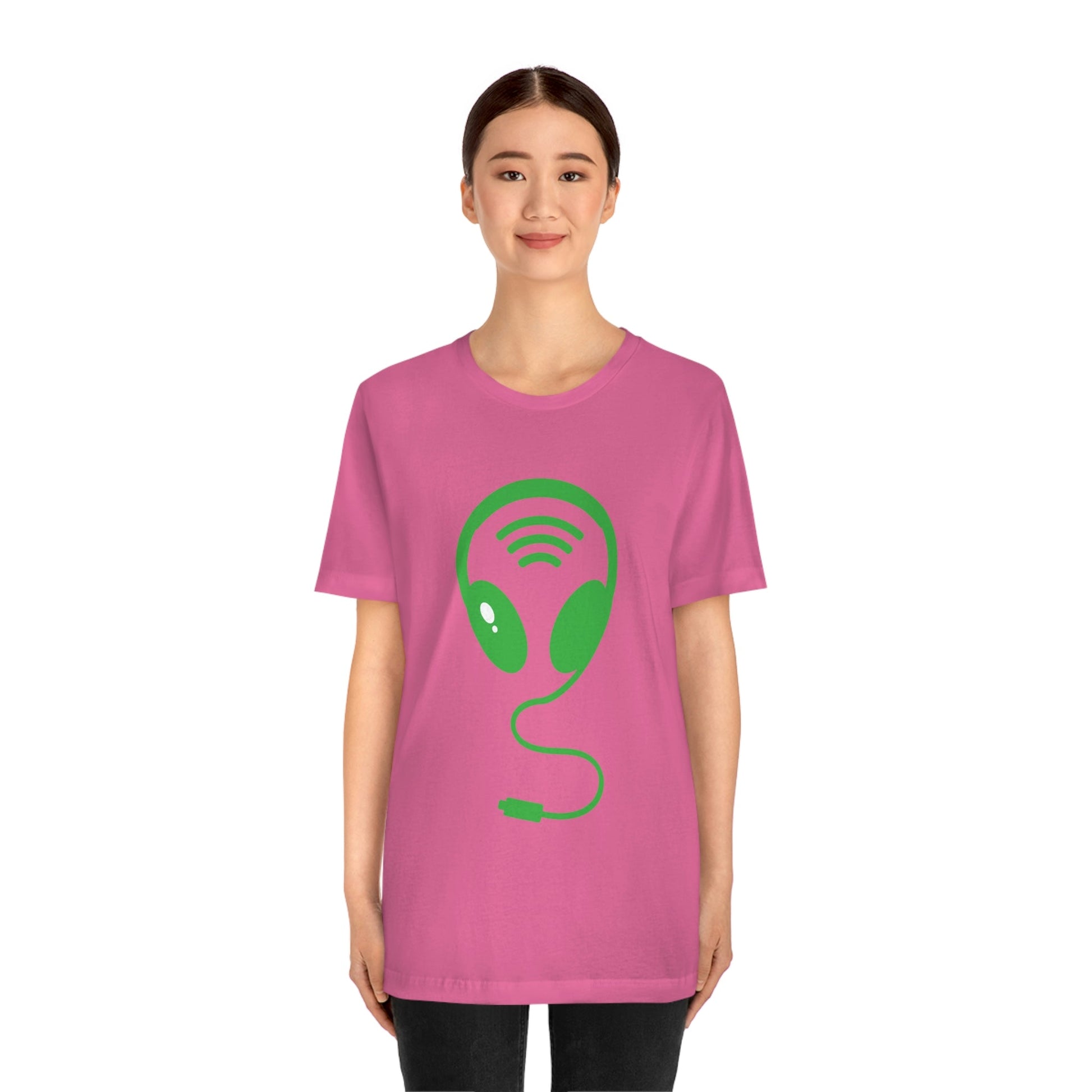 Aliens Headphones Humor Saying Quotes Unisex Jersey Short Sleeve T-Shirt Ichaku [Perfect Gifts Selection]