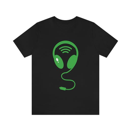 Aliens Headphones Humor Saying Quotes Unisex Jersey Short Sleeve T-Shirt Ichaku [Perfect Gifts Selection]