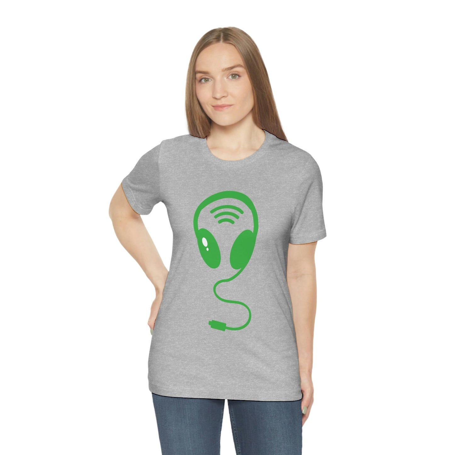 Aliens Headphones Humor Saying Quotes Unisex Jersey Short Sleeve T-Shirt Ichaku [Perfect Gifts Selection]