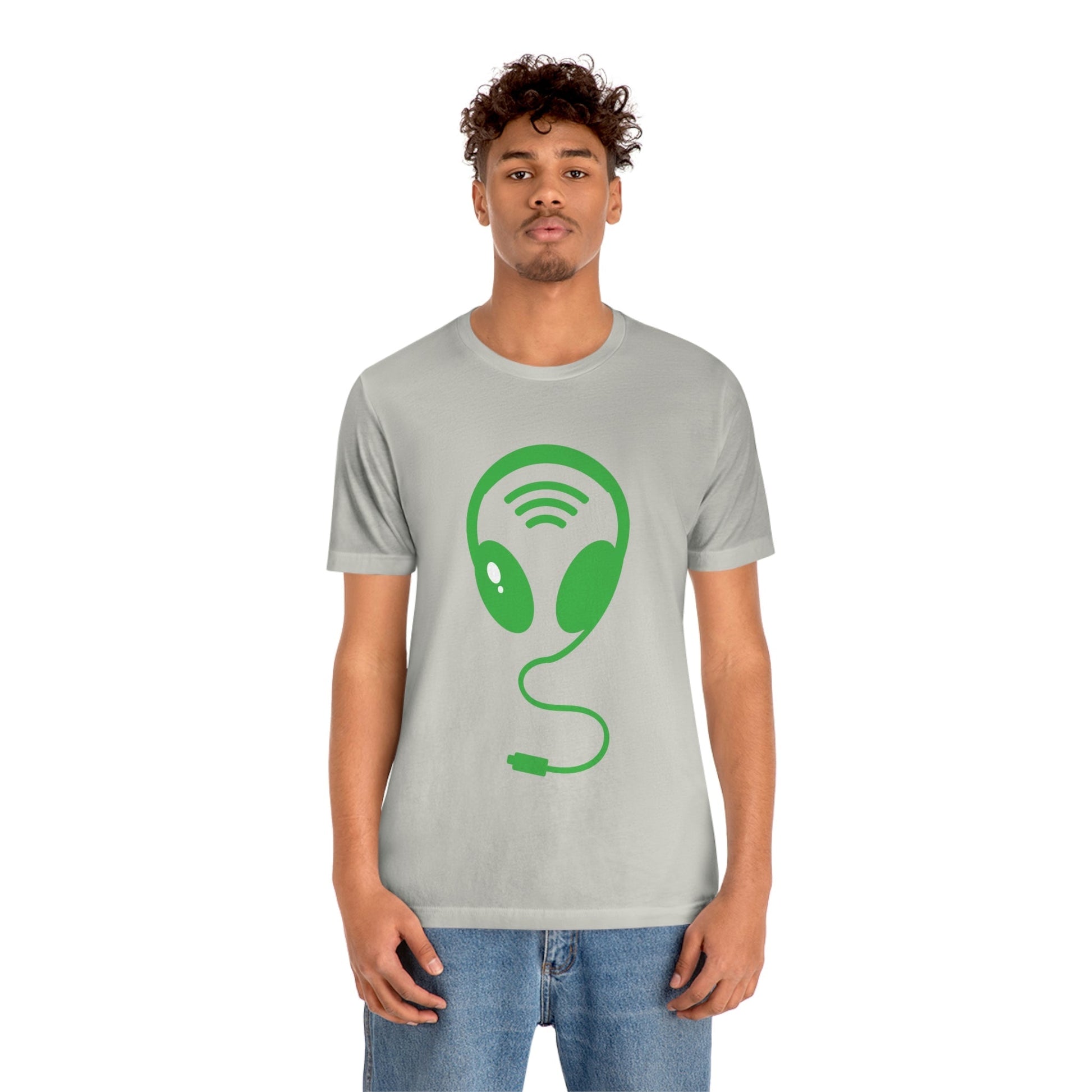 Aliens Headphones Humor Saying Quotes Unisex Jersey Short Sleeve T-Shirt Ichaku [Perfect Gifts Selection]