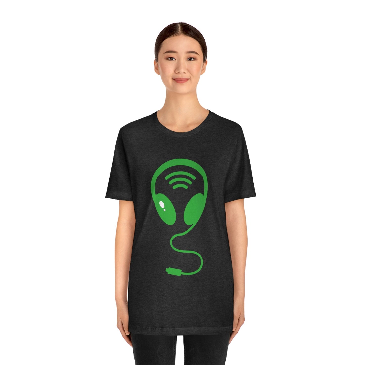 Aliens Headphones Humor Saying Quotes Unisex Jersey Short Sleeve T-Shirt Ichaku [Perfect Gifts Selection]