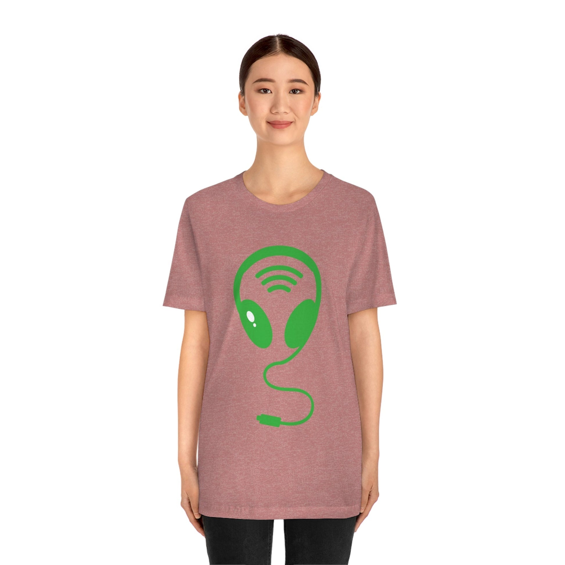 Aliens Headphones Humor Saying Quotes Unisex Jersey Short Sleeve T-Shirt Ichaku [Perfect Gifts Selection]