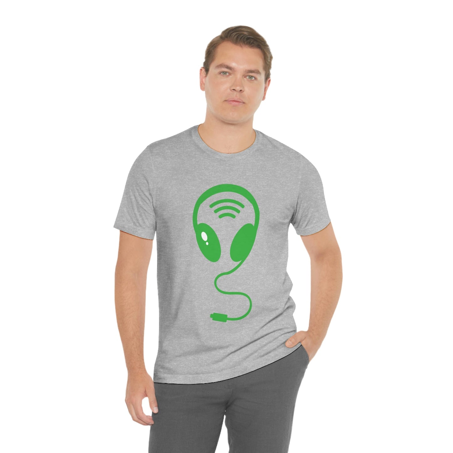 Aliens Headphones Humor Saying Quotes Unisex Jersey Short Sleeve T-Shirt Ichaku [Perfect Gifts Selection]