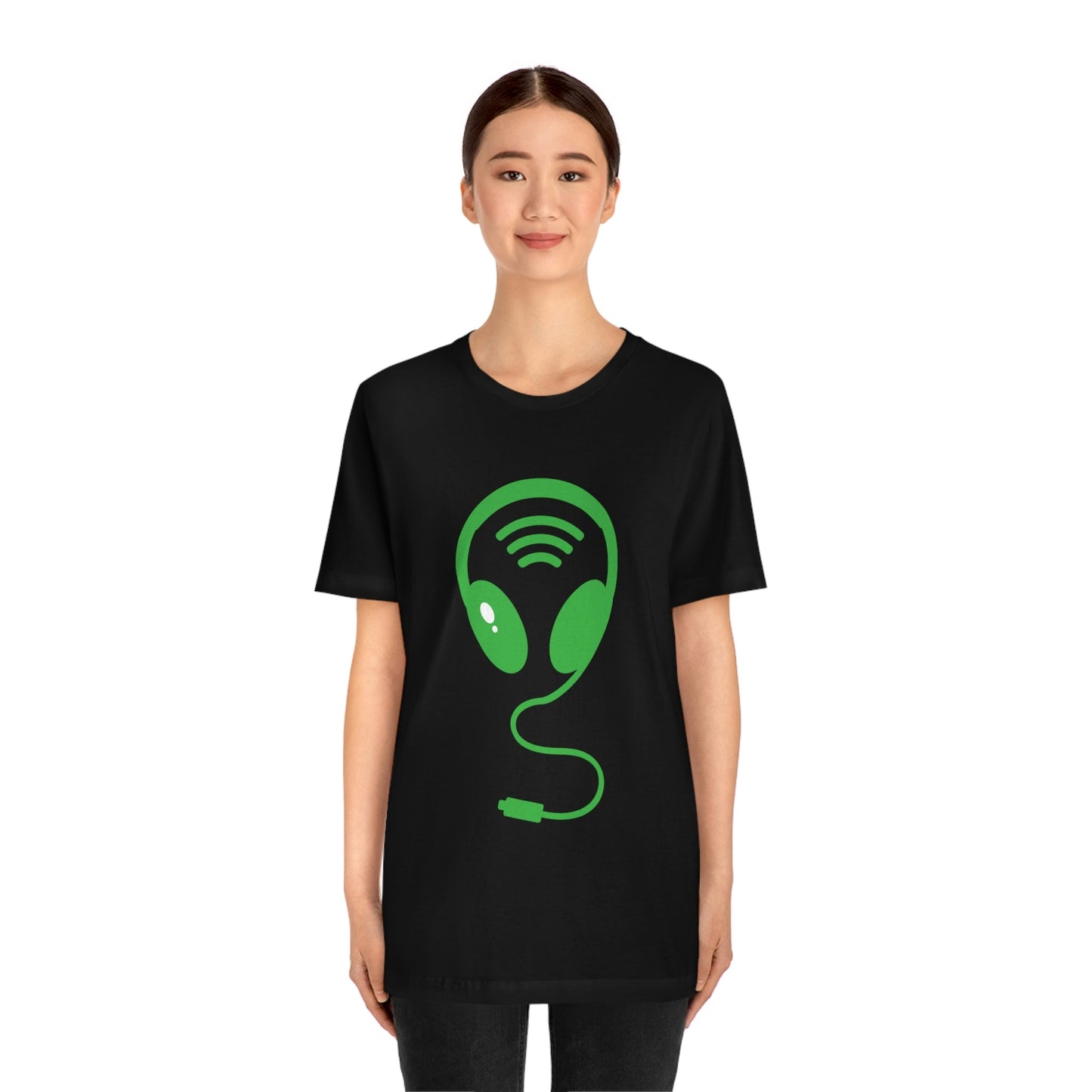 Aliens Headphones Humor Saying Quotes Unisex Jersey Short Sleeve T-Shirt Ichaku [Perfect Gifts Selection]