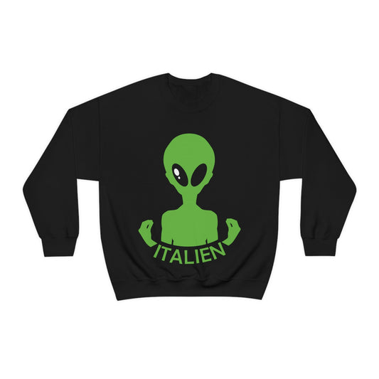 Aliens Italian Hand Gestures UFO Xenomorph Italy Unisex Heavy Blend™ Crewneck Sweatshirt Ichaku [Perfect Gifts Selection]