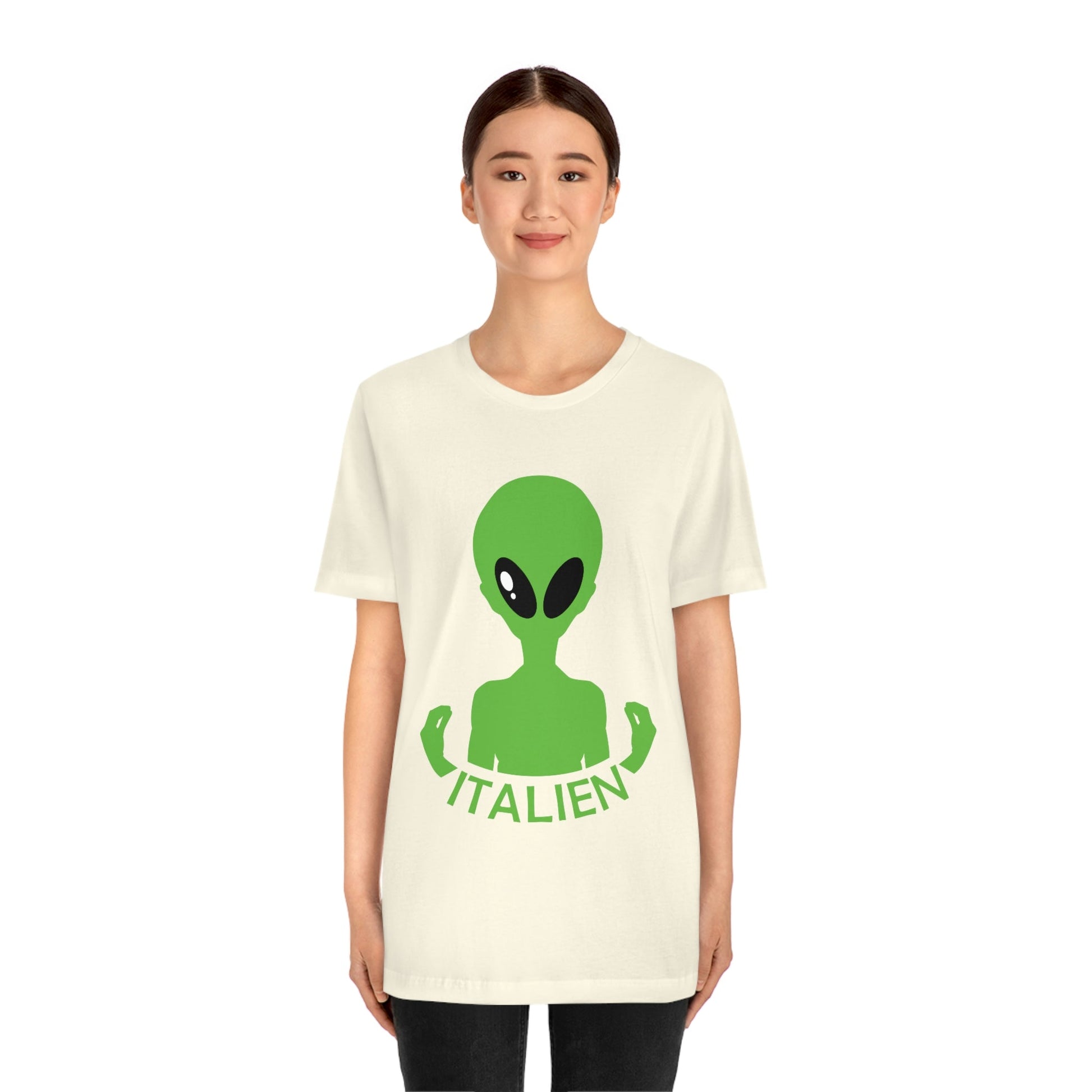 Aliens Italian Hand Gestures UFO Xenomorph Italy Unisex Jersey Short Sleeve T-Shirt Ichaku [Perfect Gifts Selection]