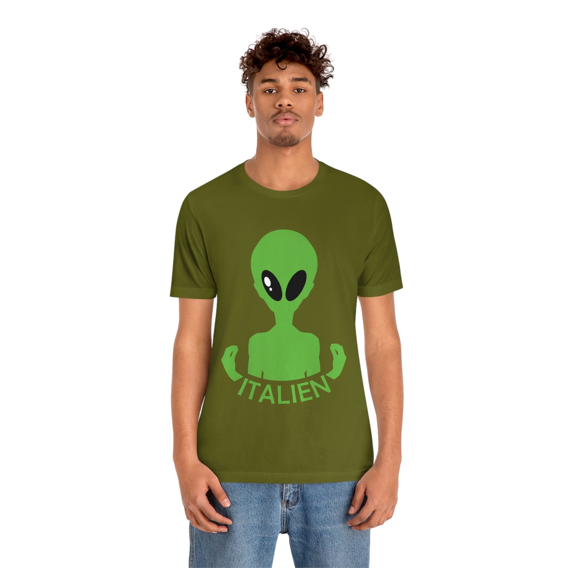 Aliens Italian Hand Gestures UFO Xenomorph Italy Unisex Jersey Short Sleeve T-Shirt Ichaku [Perfect Gifts Selection]