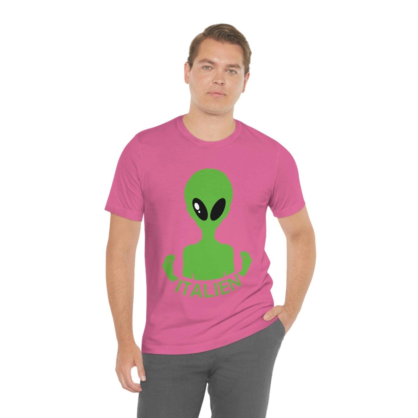 Aliens Italian Hand Gestures UFO Xenomorph Italy Unisex Jersey Short Sleeve T-Shirt Ichaku [Perfect Gifts Selection]