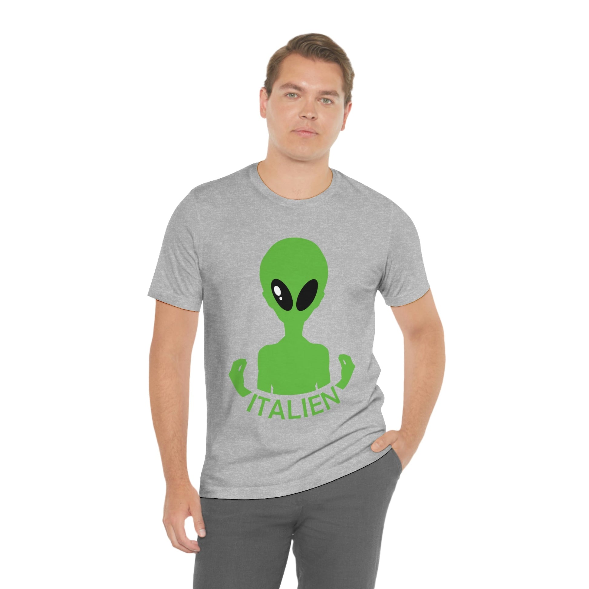 Aliens Italian Hand Gestures UFO Xenomorph Italy Unisex Jersey Short Sleeve T-Shirt Ichaku [Perfect Gifts Selection]