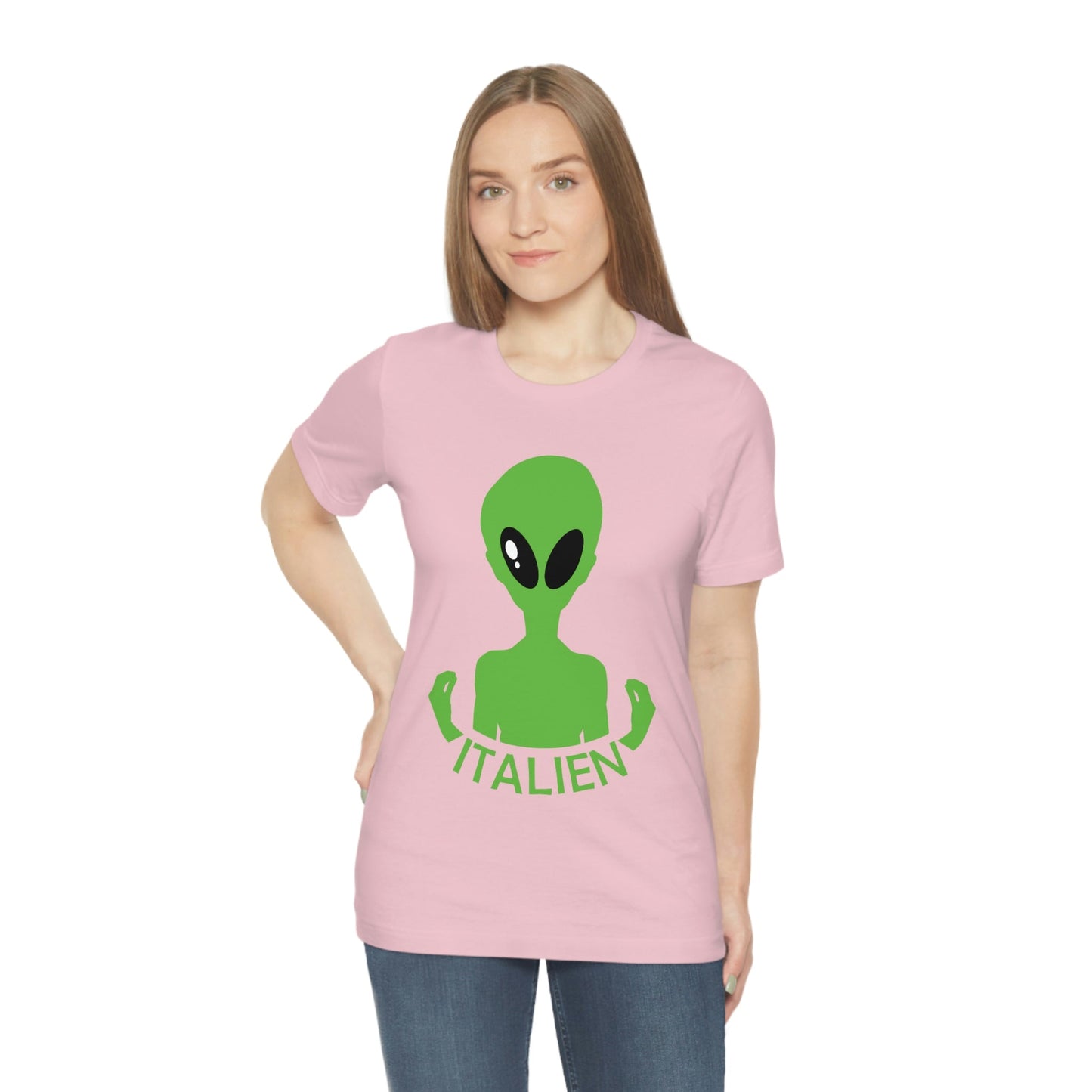 Aliens Italian Hand Gestures UFO Xenomorph Italy Unisex Jersey Short Sleeve T-Shirt Ichaku [Perfect Gifts Selection]