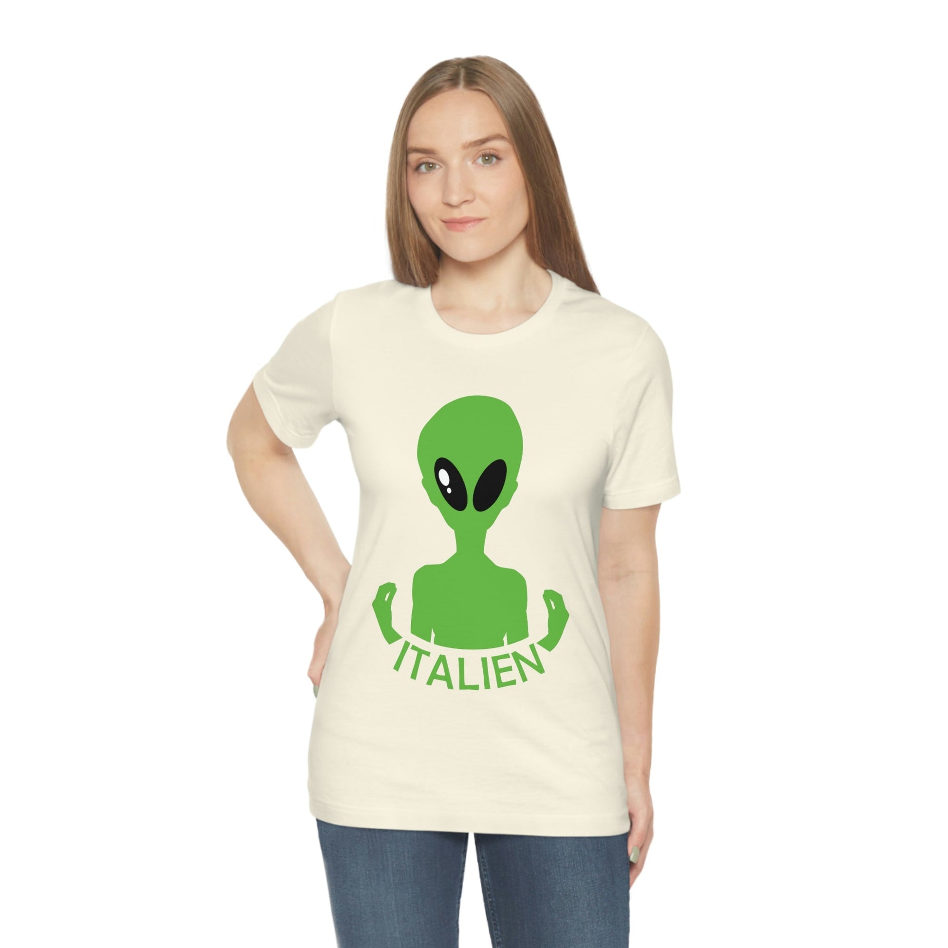 Aliens Italian Hand Gestures UFO Xenomorph Italy Unisex Jersey Short Sleeve T-Shirt Ichaku [Perfect Gifts Selection]