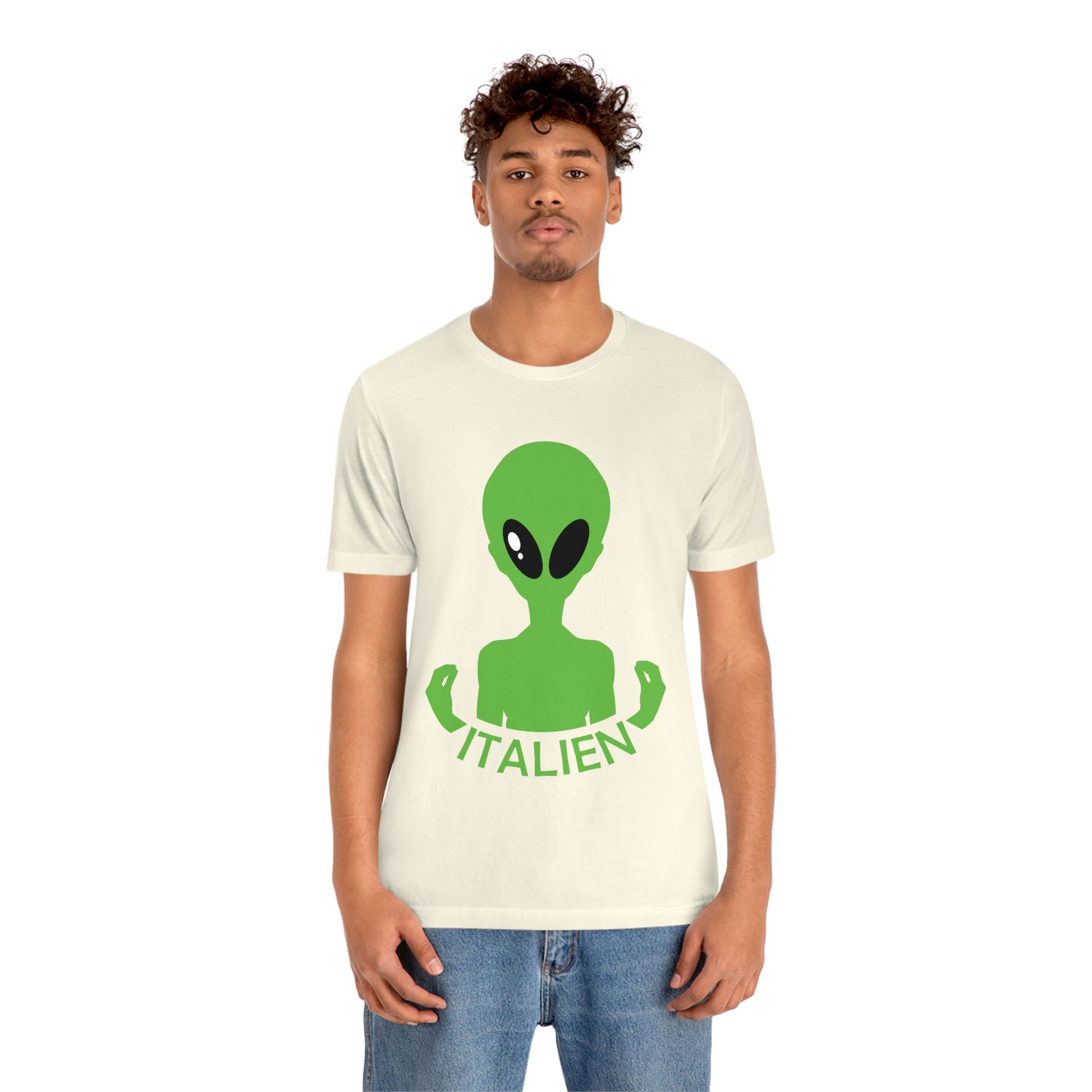 Aliens Italian Hand Gestures UFO Xenomorph Italy Unisex Jersey Short Sleeve T-Shirt Ichaku [Perfect Gifts Selection]