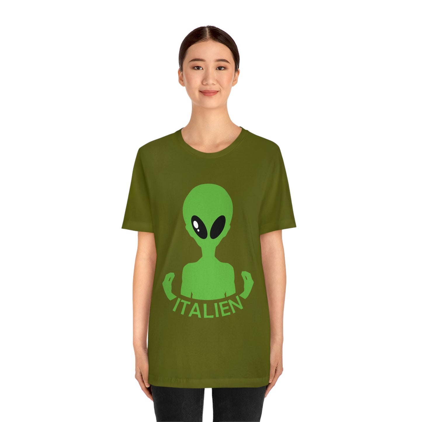 Aliens Italian Hand Gestures UFO Xenomorph Italy Unisex Jersey Short Sleeve T-Shirt Ichaku [Perfect Gifts Selection]