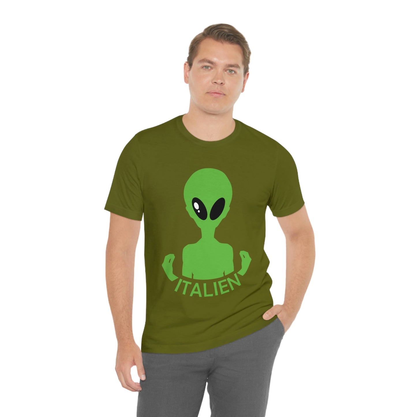 Aliens Italian Hand Gestures UFO Xenomorph Italy Unisex Jersey Short Sleeve T-Shirt Ichaku [Perfect Gifts Selection]