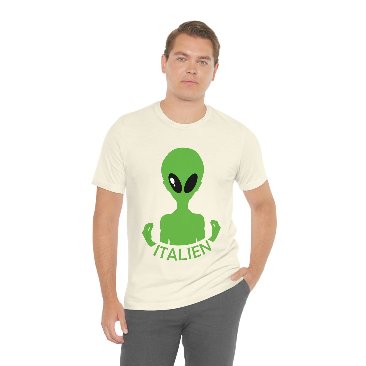 Aliens Italian Hand Gestures UFO Xenomorph Italy Unisex Jersey Short Sleeve T-Shirt Ichaku [Perfect Gifts Selection]