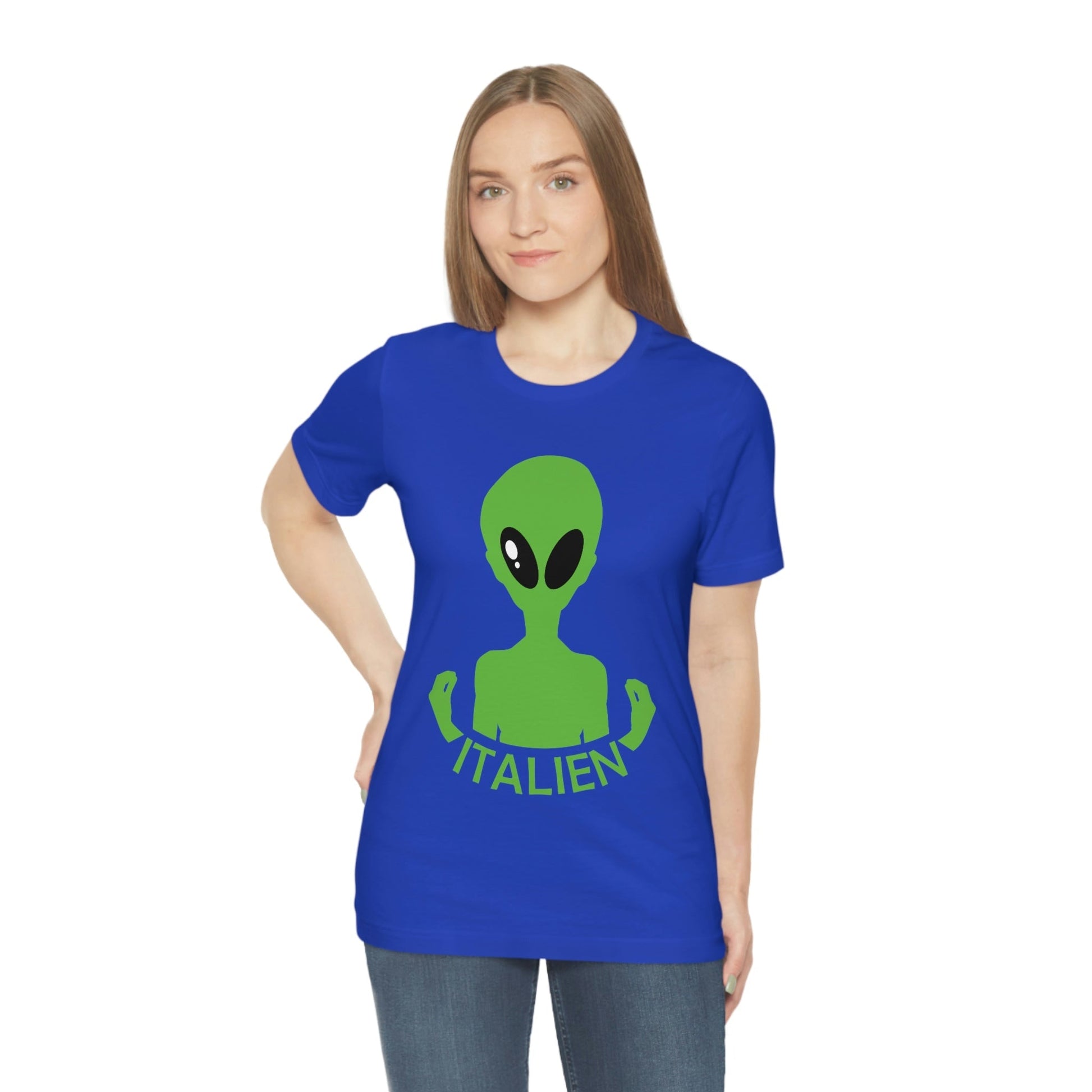 Aliens Italian Hand Gestures UFO Xenomorph Italy Unisex Jersey Short Sleeve T-Shirt Ichaku [Perfect Gifts Selection]