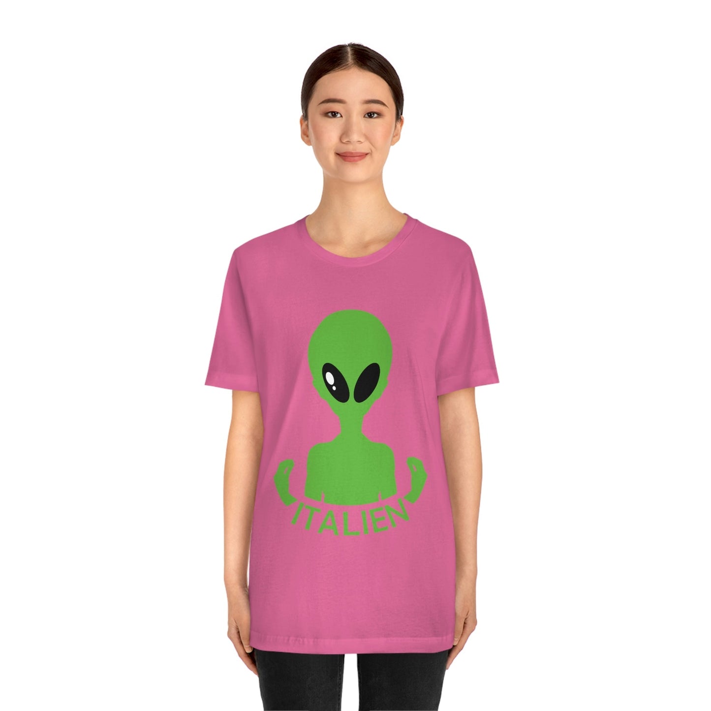 Aliens Italian Hand Gestures UFO Xenomorph Italy Unisex Jersey Short Sleeve T-Shirt Ichaku [Perfect Gifts Selection]