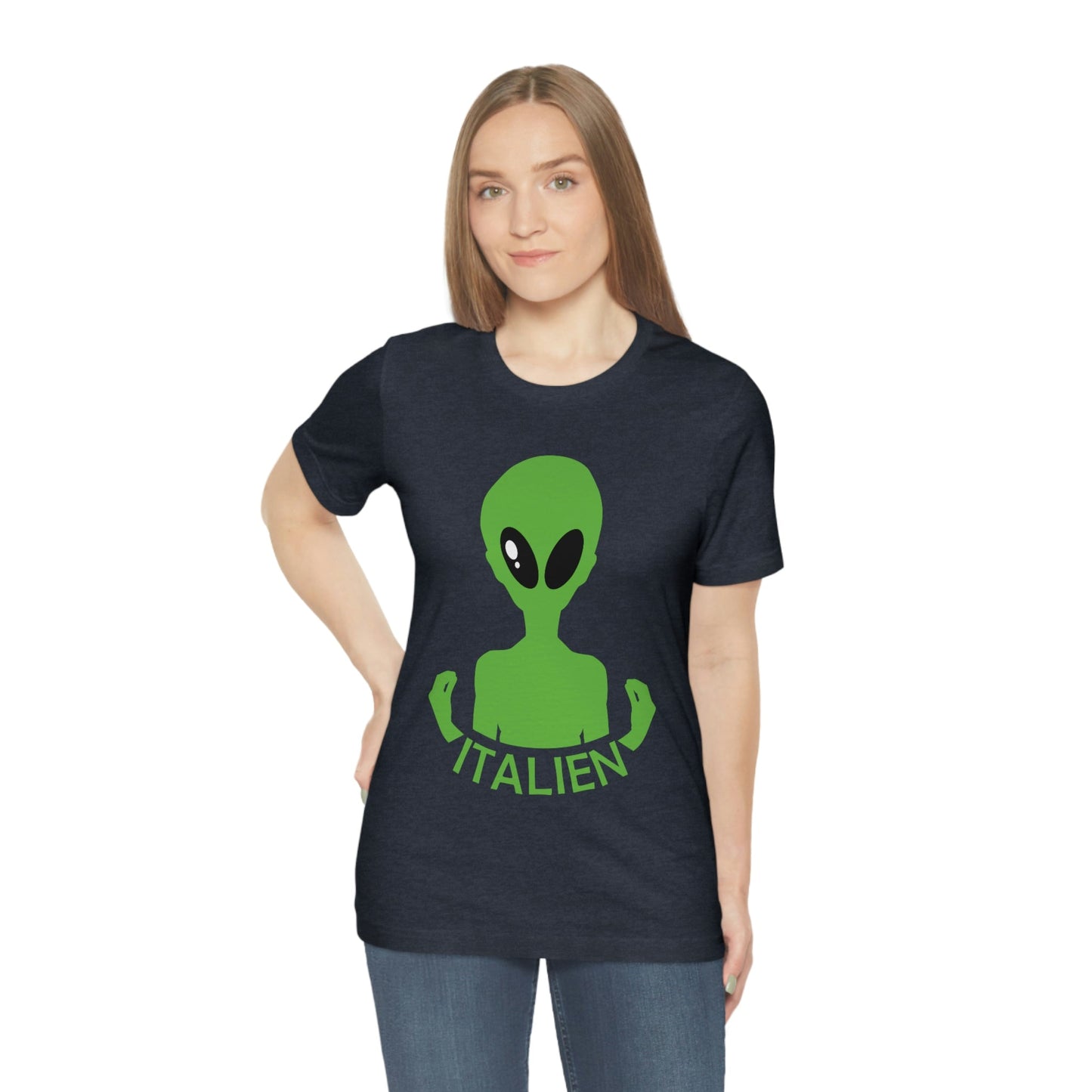 Aliens Italian Hand Gestures UFO Xenomorph Italy Unisex Jersey Short Sleeve T-Shirt Ichaku [Perfect Gifts Selection]