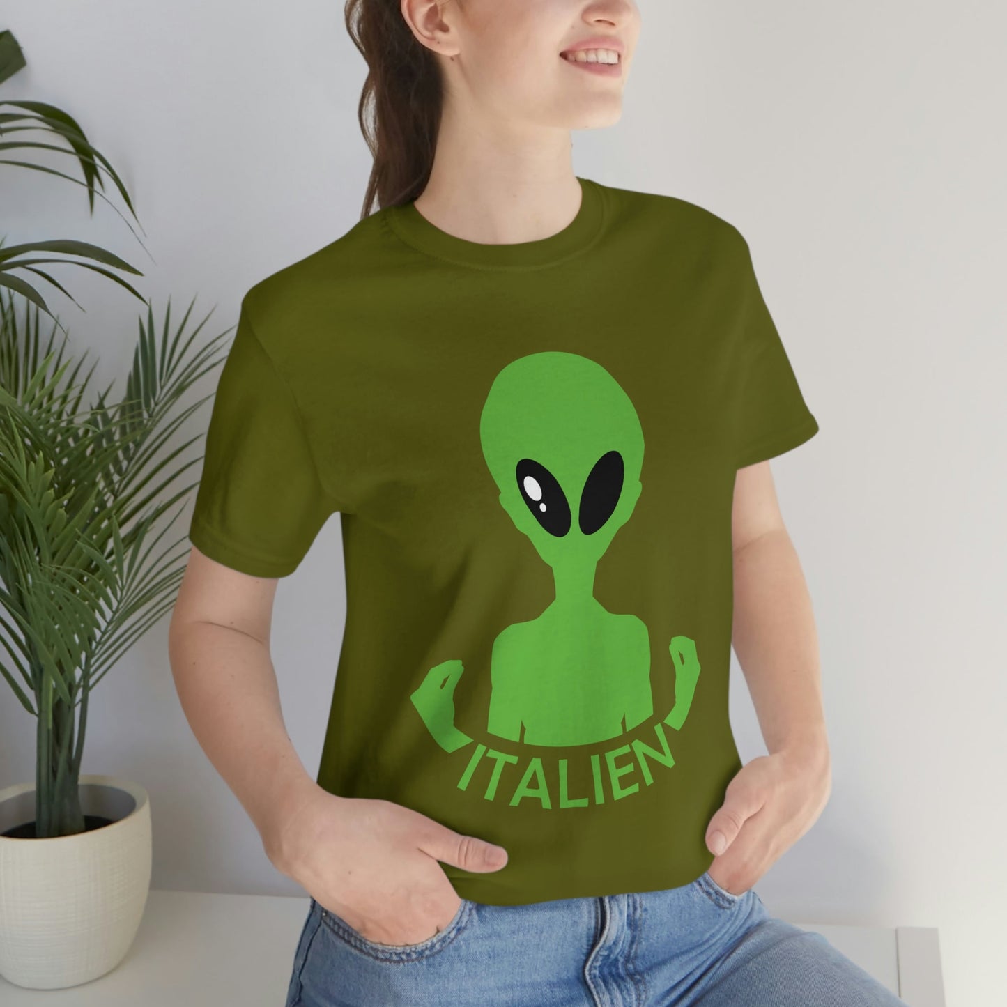 Aliens Italian Hand Gestures UFO Xenomorph Italy Unisex Jersey Short Sleeve T-Shirt Ichaku [Perfect Gifts Selection]