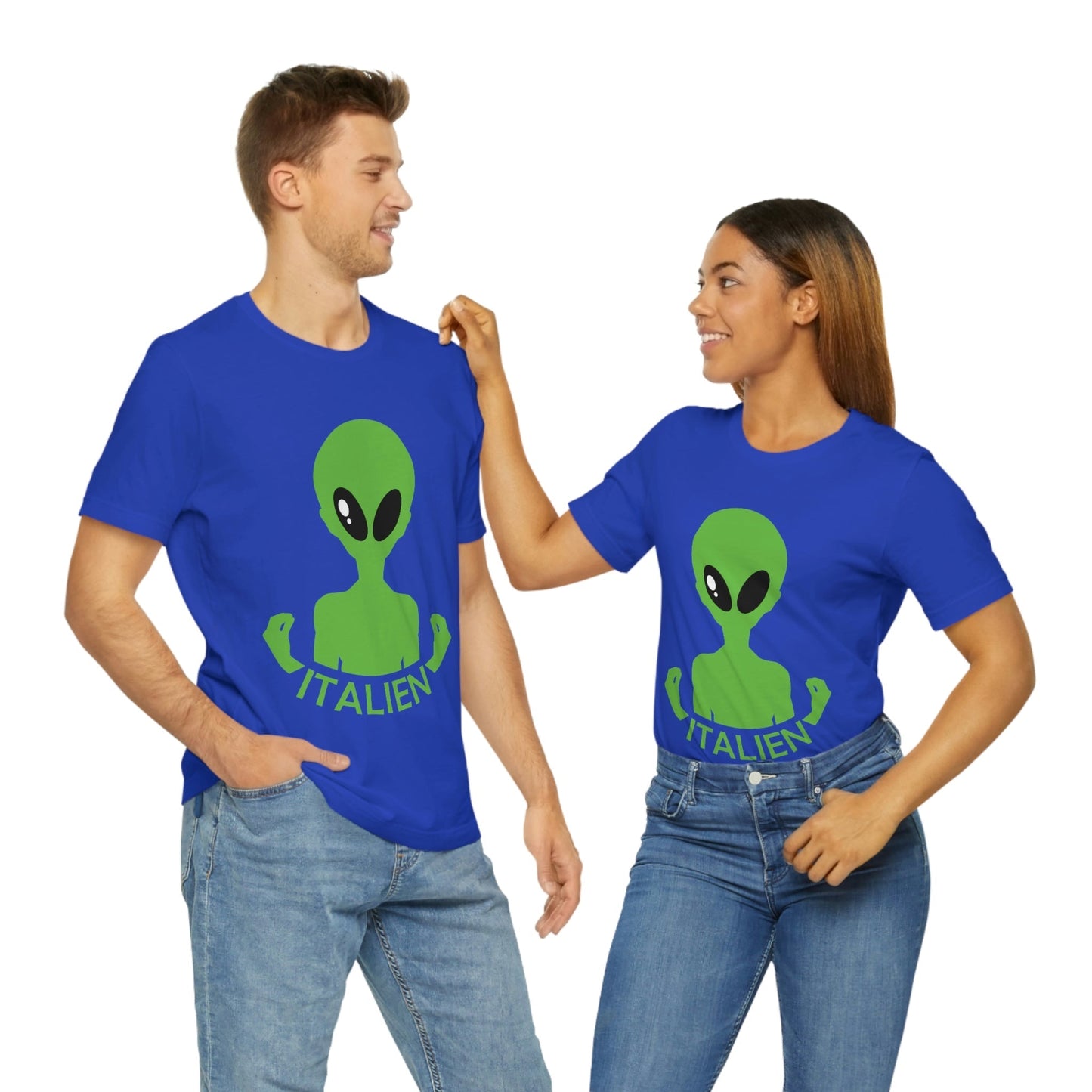 Aliens Italian Hand Gestures UFO Xenomorph Italy Unisex Jersey Short Sleeve T-Shirt Ichaku [Perfect Gifts Selection]