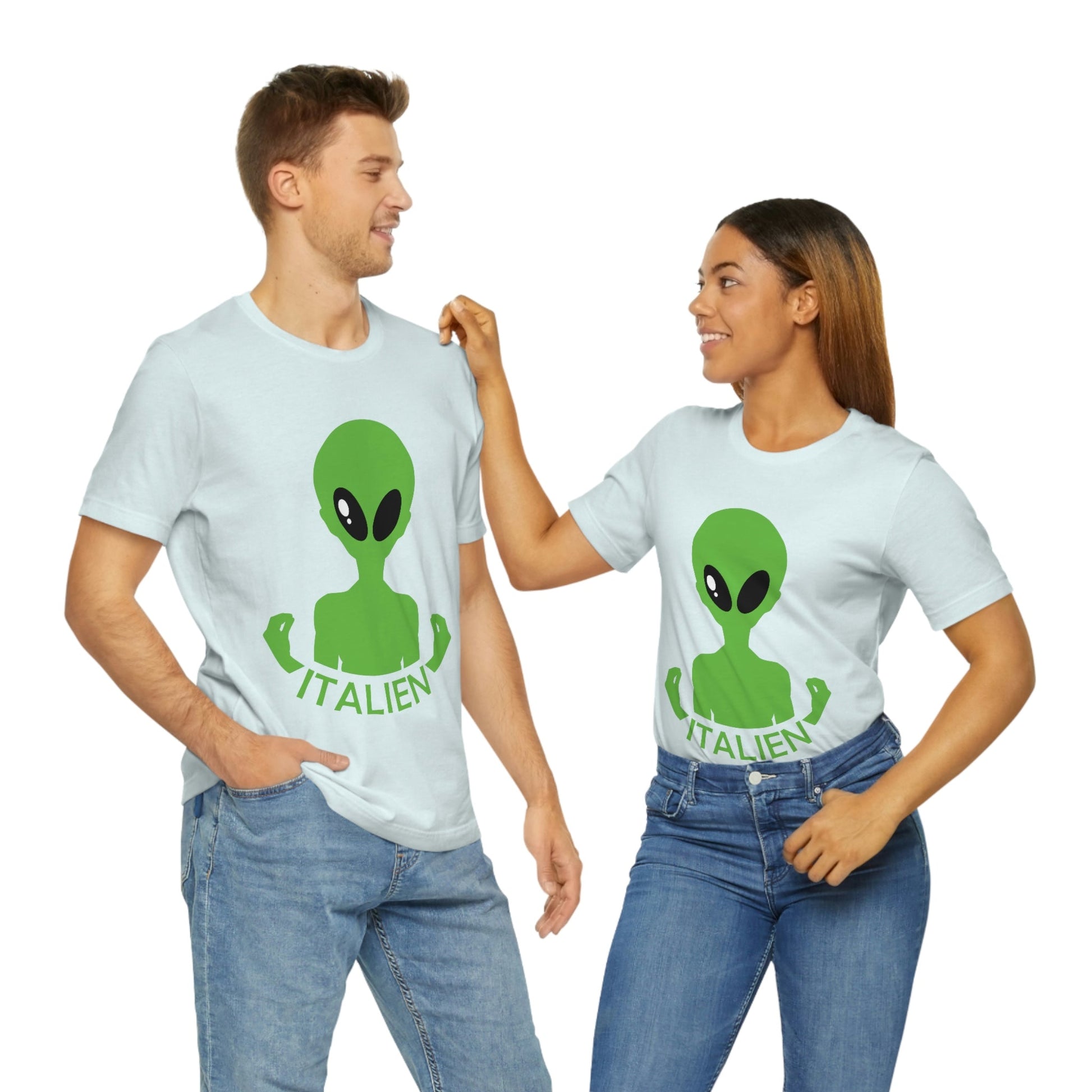 Aliens Italian Hand Gestures UFO Xenomorph Italy Unisex Jersey Short Sleeve T-Shirt Ichaku [Perfect Gifts Selection]