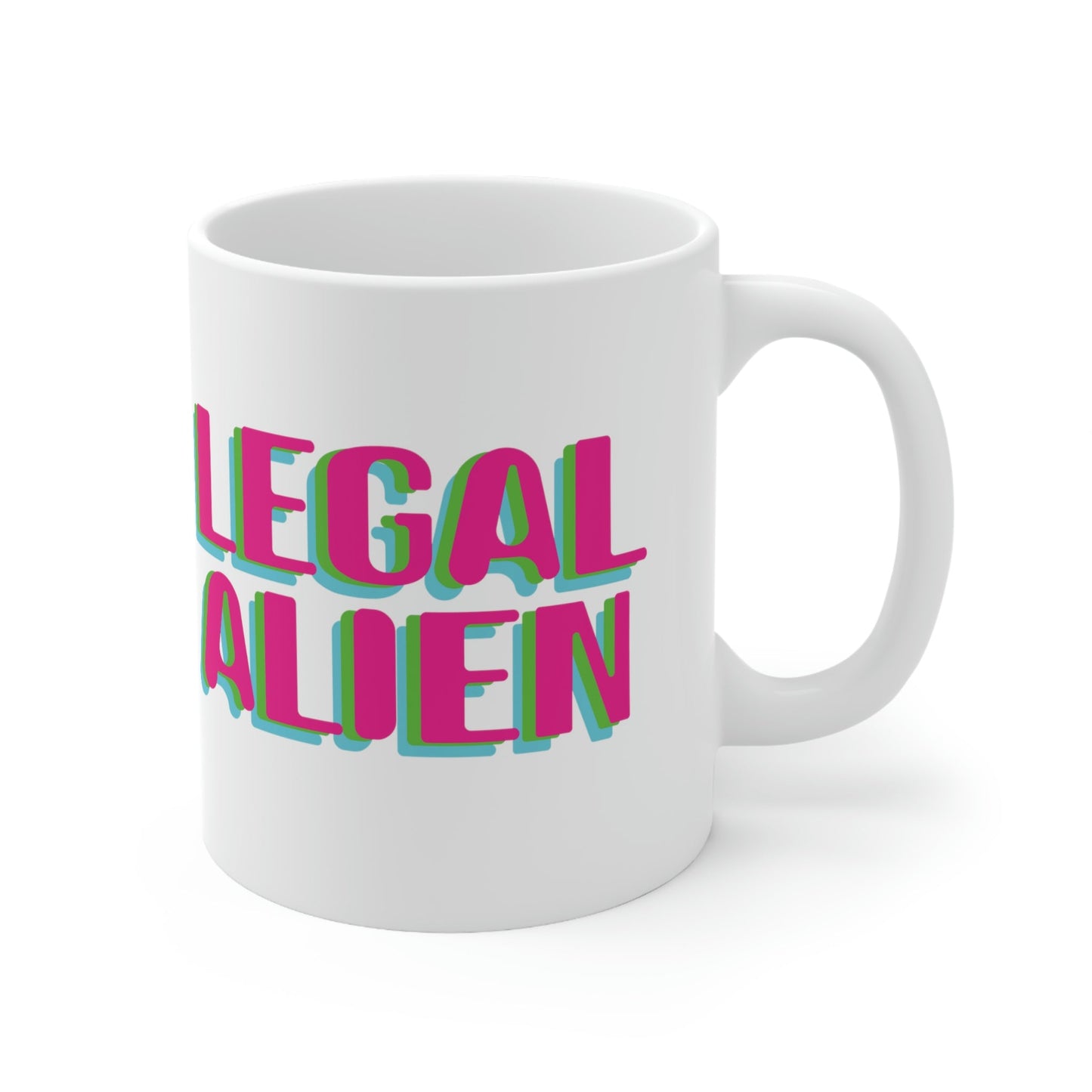 Aliens UFO Funny Retro Quotes Ceramic Mug 11oz Ichaku [Perfect Gifts Selection]