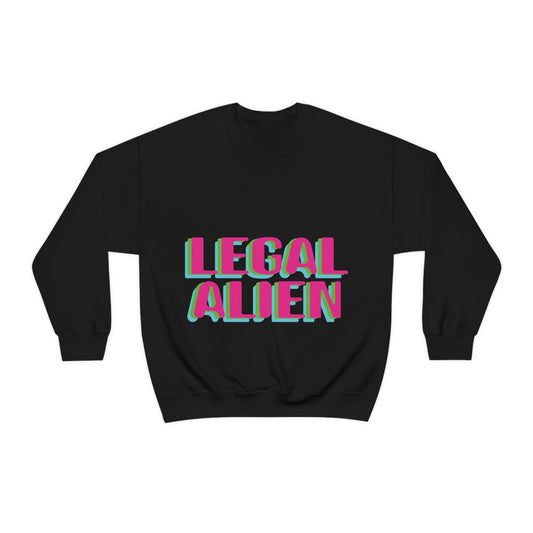 Aliens UFO Funny Retro Quotes Unisex Heavy Blend™ Crewneck Sweatshirt Ichaku [Perfect Gifts Selection]