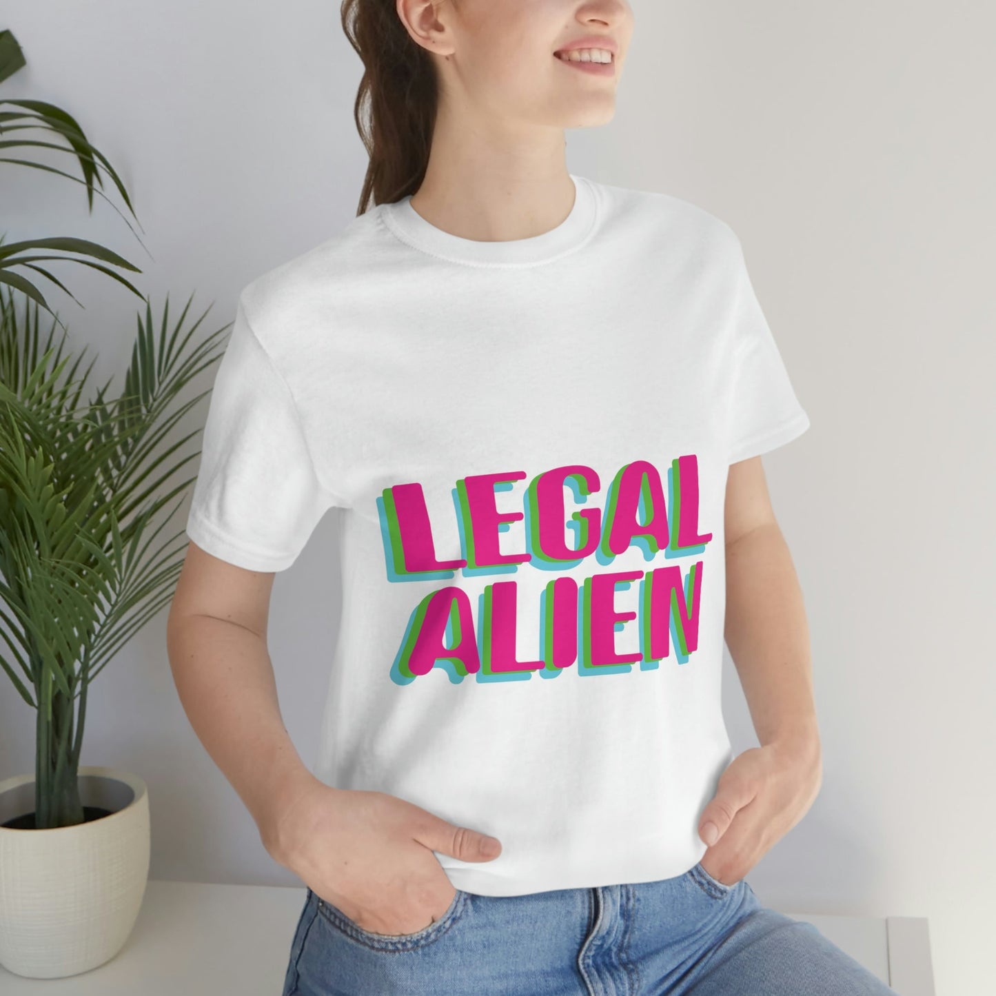 Aliens UFO Funny Retro Quotes Unisex Jersey Short Sleeve T-Shirt Ichaku [Perfect Gifts Selection]