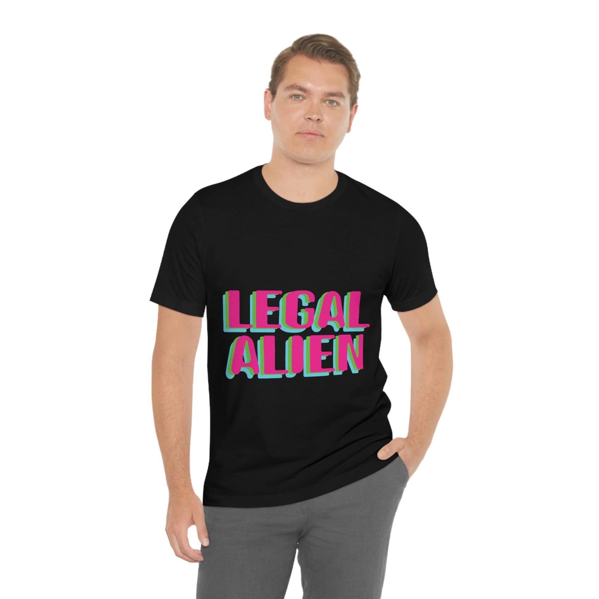 Aliens UFO Funny Retro Quotes Unisex Jersey Short Sleeve T-Shirt Ichaku [Perfect Gifts Selection]