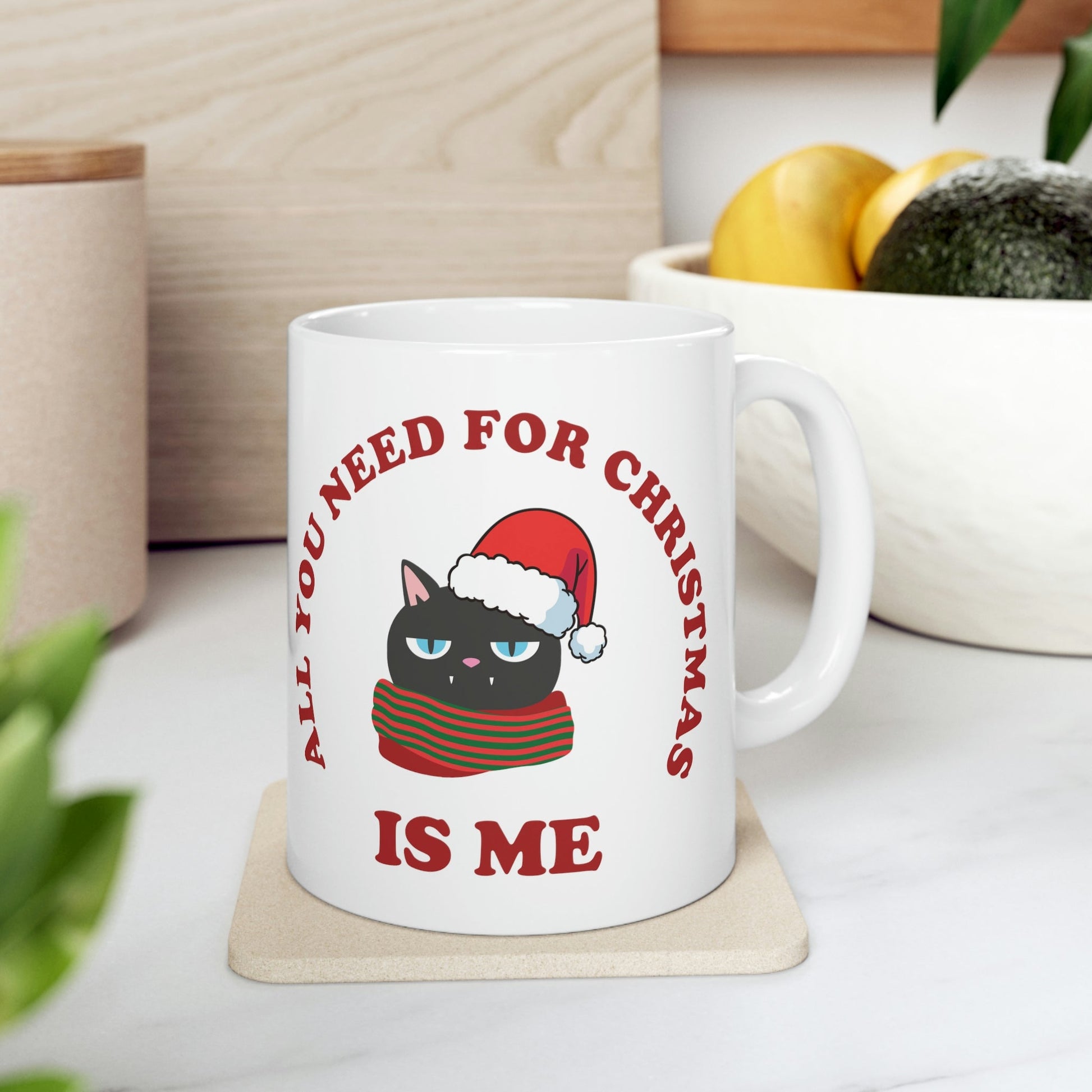 All You Need for Christmas is Me Grumpy Cat Ceramic Mug 11oz Ichaku [Perfect Gifts Selection]