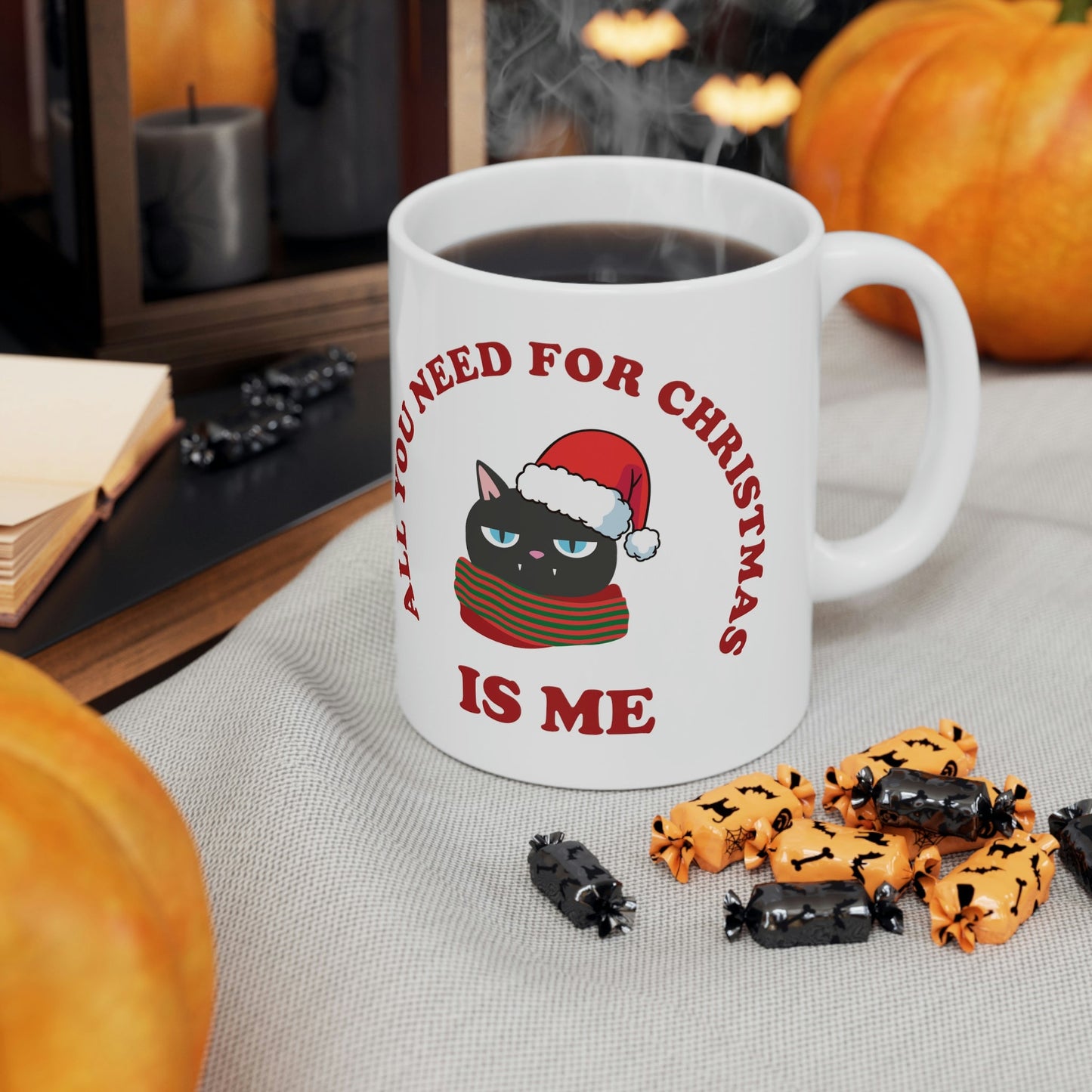 All You Need for Christmas is Me Grumpy Cat Ceramic Mug 11oz Ichaku [Perfect Gifts Selection]