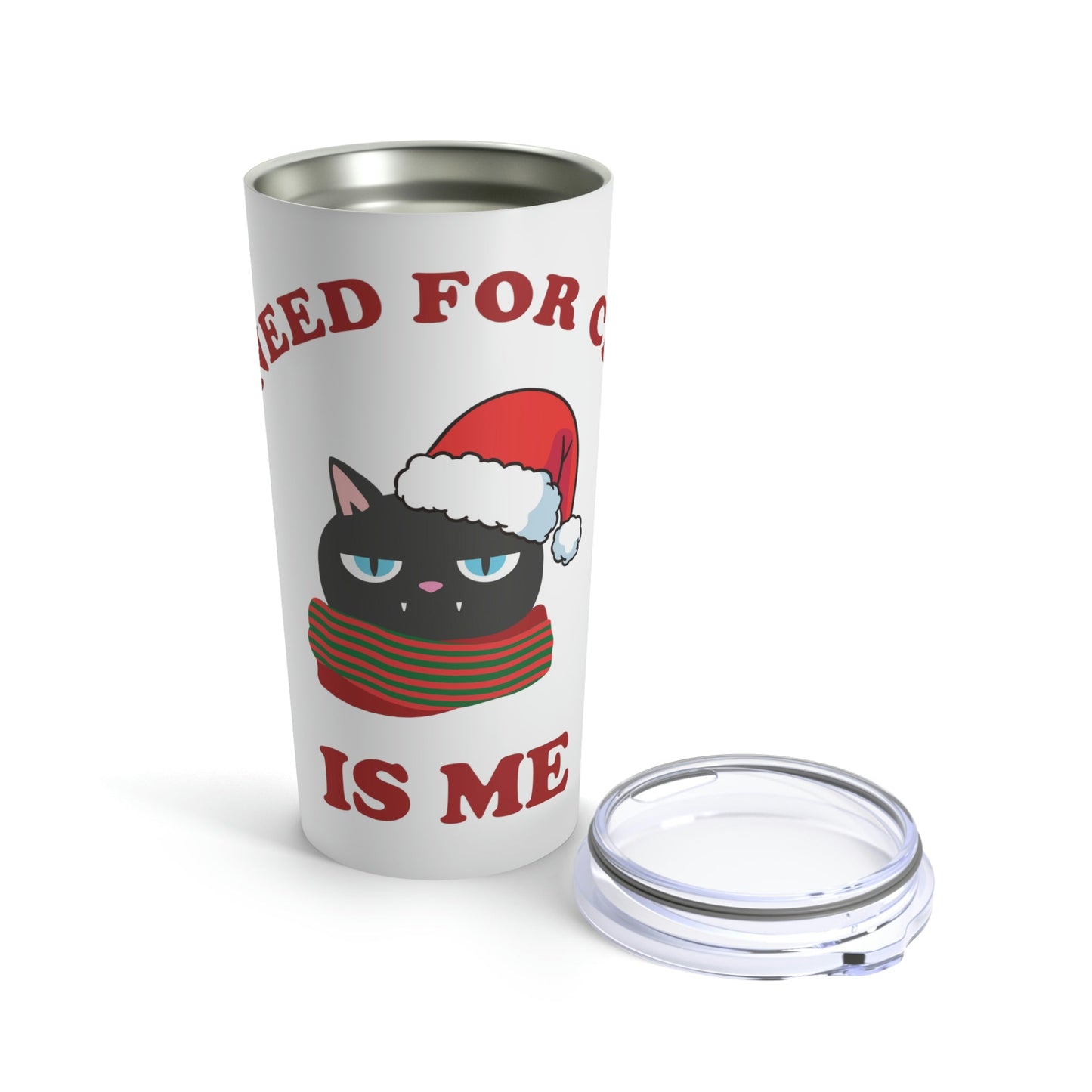 All You Need for Christmas is Me Grumpy Cat Stainless Steel Hot or Cold Vacuum Tumbler 20oz Ichaku [Perfect Gifts Selection]