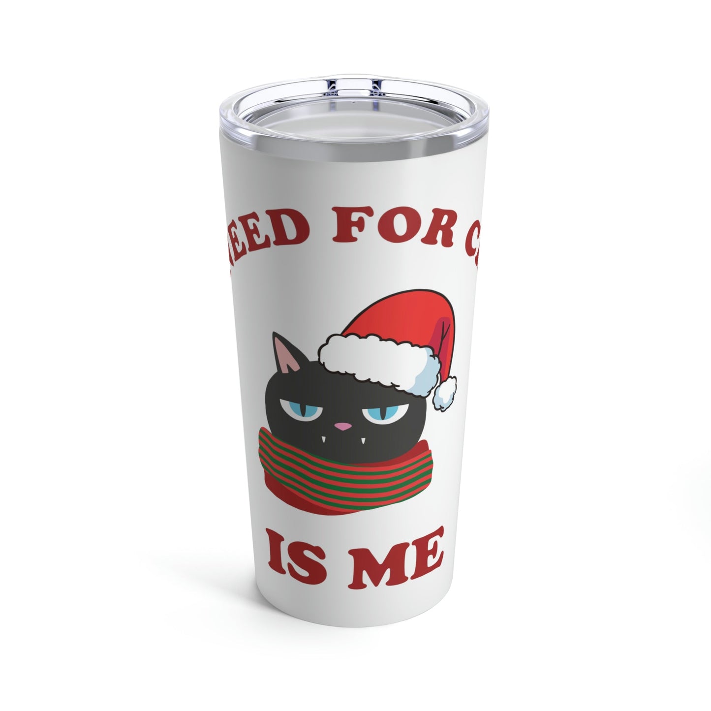 All You Need for Christmas is Me Grumpy Cat Stainless Steel Hot or Cold Vacuum Tumbler 20oz Ichaku [Perfect Gifts Selection]