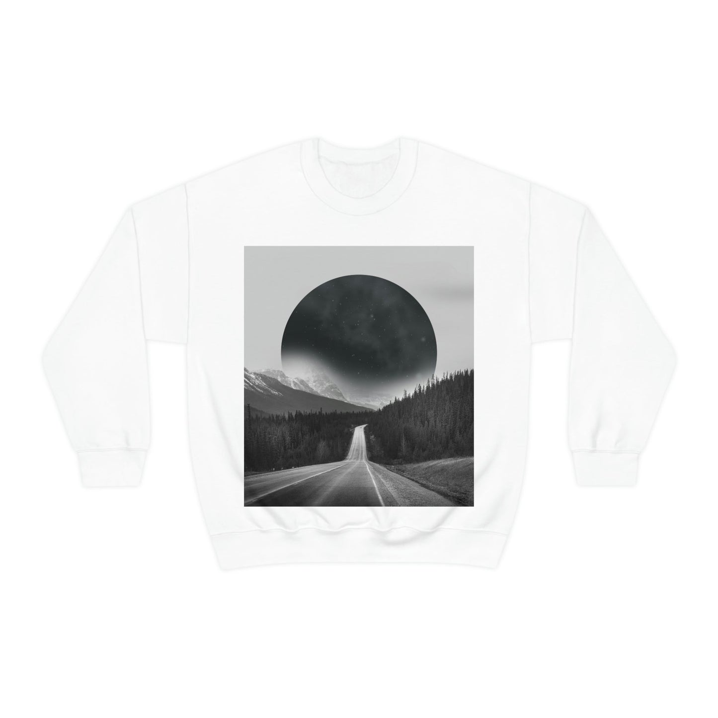 Alternate Universe Multidimensional Reality Planet Black Aesthetic Art Unisex Heavy Blend™ Crewneck Sweatshirt Ichaku [Perfect Gifts Selection]