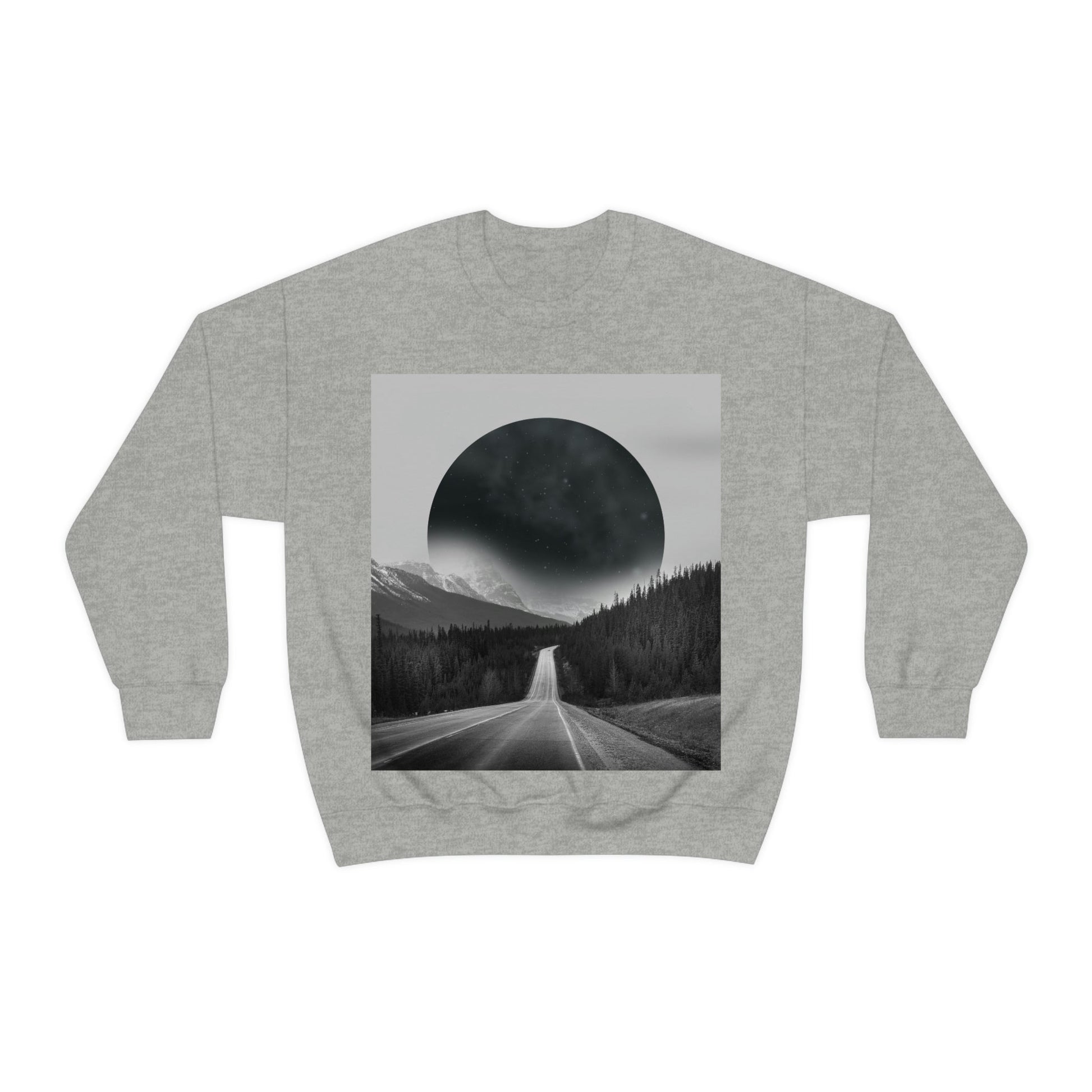 Alternate Universe Multidimensional Reality Planet Black Aesthetic Art Unisex Heavy Blend™ Crewneck Sweatshirt Ichaku [Perfect Gifts Selection]