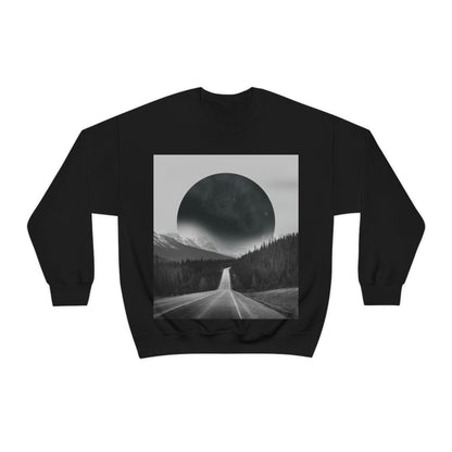 Alternate Universe Multidimensional Reality Planet Black Aesthetic Art Unisex Heavy Blend™ Crewneck Sweatshirt Ichaku [Perfect Gifts Selection]