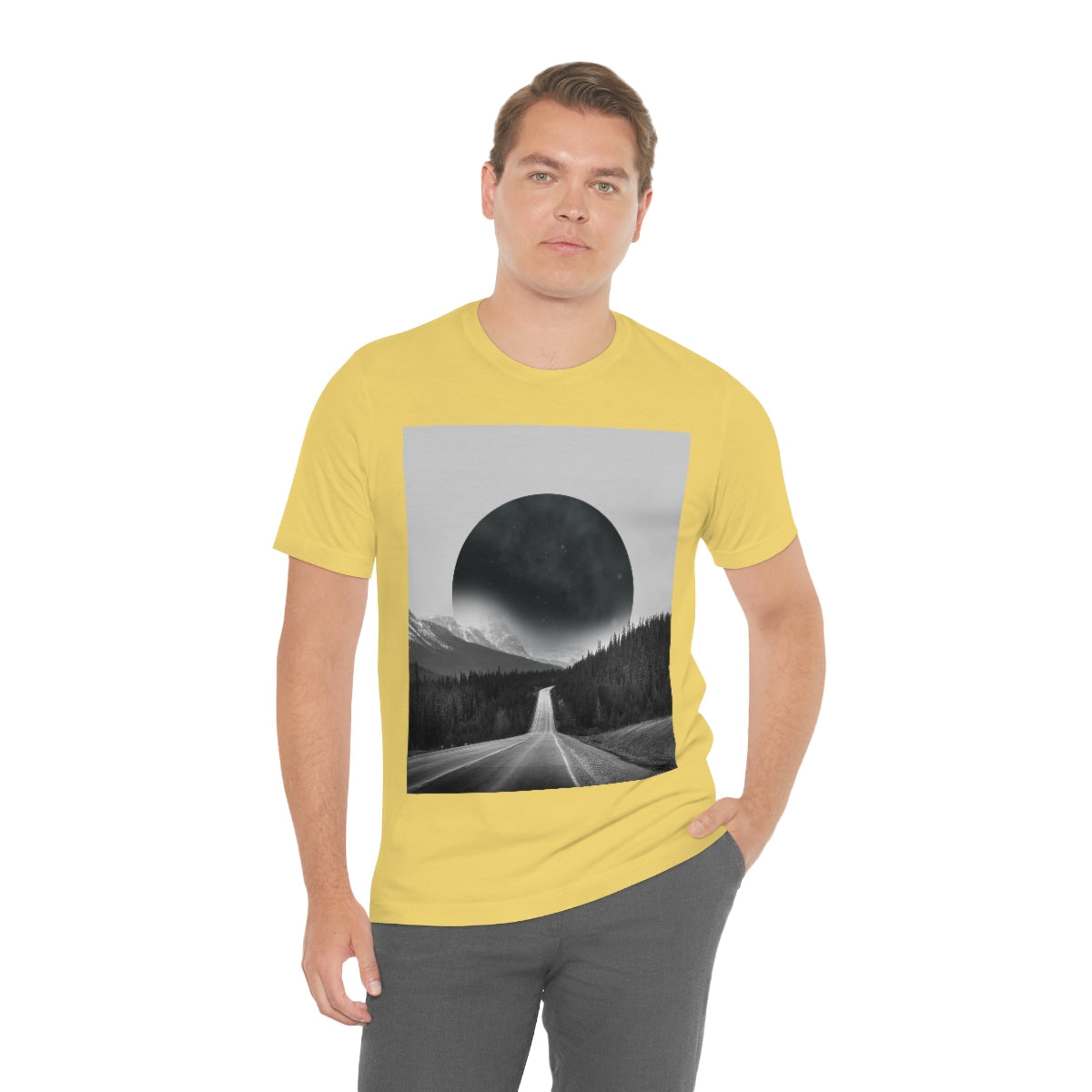Alternate Universe Multidimensional Reality Planet Black Aesthetic Unisex Jersey Short Sleeve T-Shirt Ichaku [Perfect Gifts Selection]