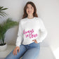 Always in Love Typography Valentines Idea Unisex Heavy Blend™ Crewneck Sweatshirt Ichaku [Perfect Gifts Selection]