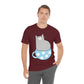 Anime Cartoon Cat In The Cup Unisex Jersey Short Sleeve T-Shirt Ichaku [Perfect Gifts Selection]