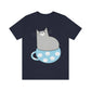 Anime Cartoon Cat In The Cup Unisex Jersey Short Sleeve T-Shirt Ichaku [Perfect Gifts Selection]