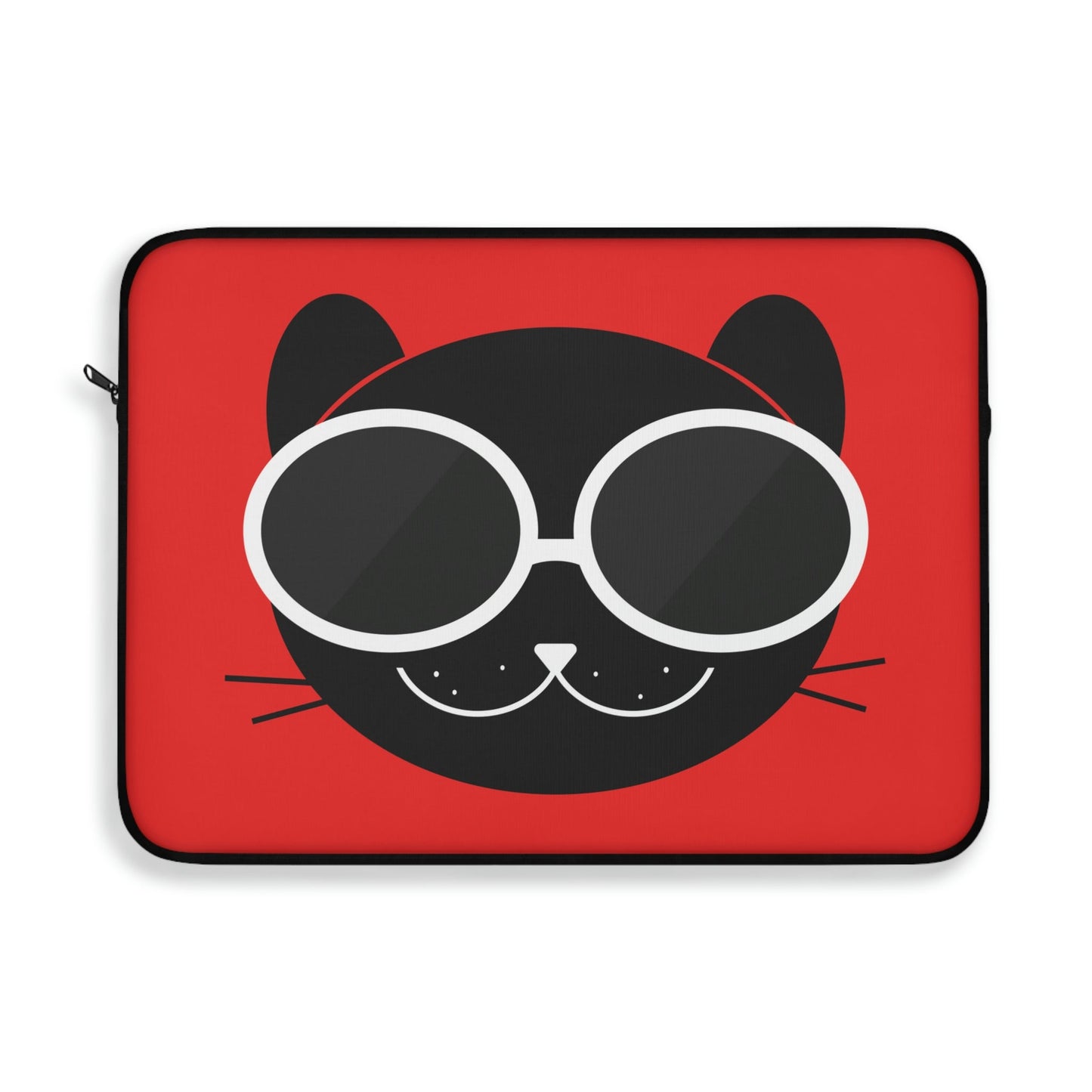 Anime Cute Black Cat Minimal Art Laptop Sleeve Ichaku [Perfect Gifts Selection]