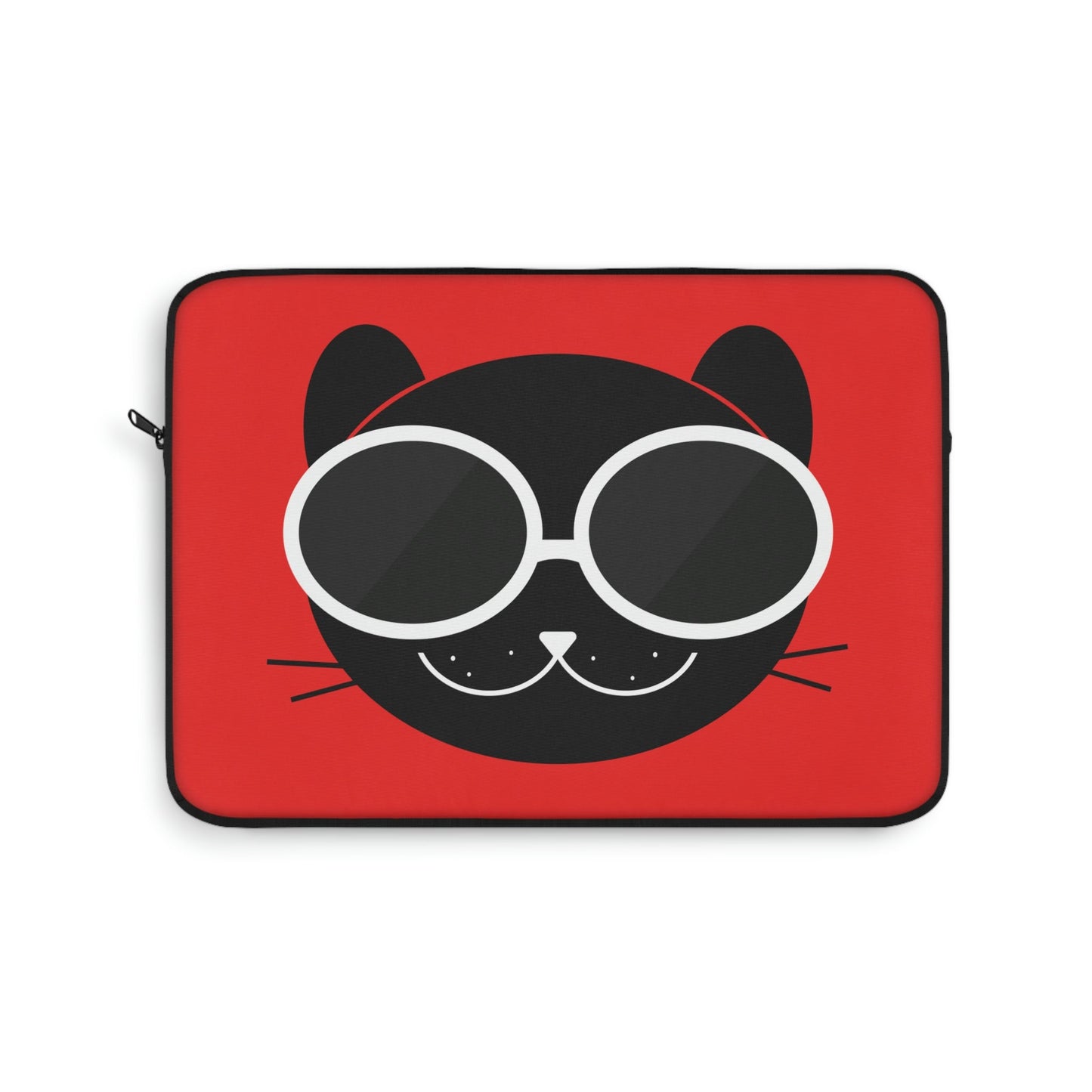 Anime Cute Black Cat Minimal Art Laptop Sleeve Ichaku [Perfect Gifts Selection]