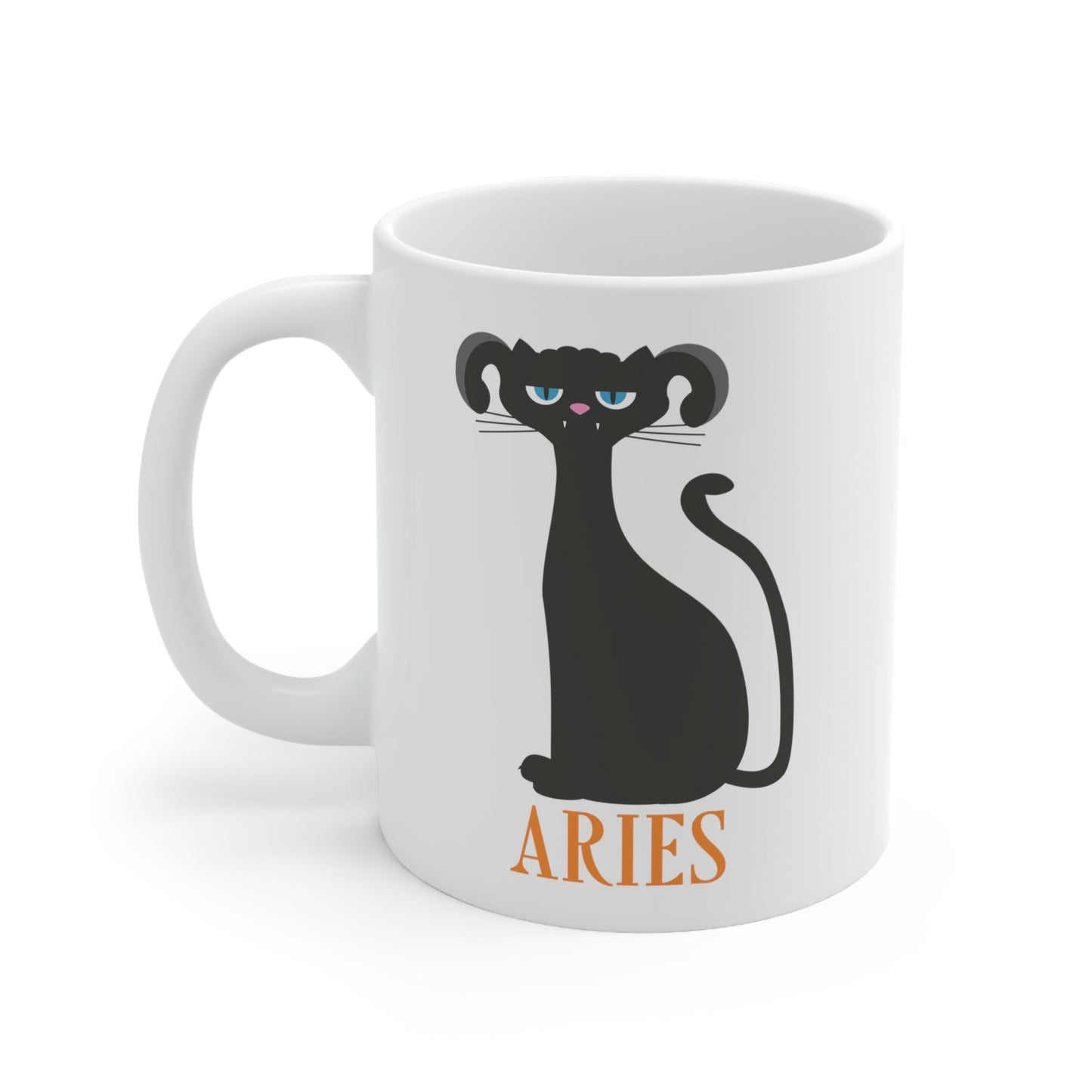 Aries Cat Zodiac Sign Ceramic Mug 11oz Ichaku [Perfect Gifts Selection]