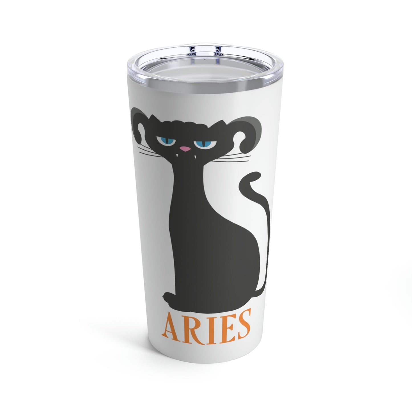 Aries Cat Zodiac Sign Stainless Steel Hot or Cold Vacuum Tumbler 20oz Ichaku [Perfect Gifts Selection]