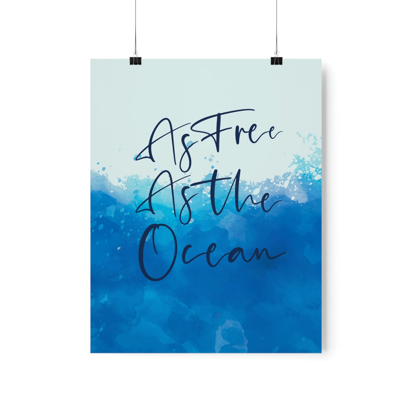 As Free As The Ocean Relationship Quotes Art Premium Matte Vertical Posters Ichaku [Perfect Gifts Selection]