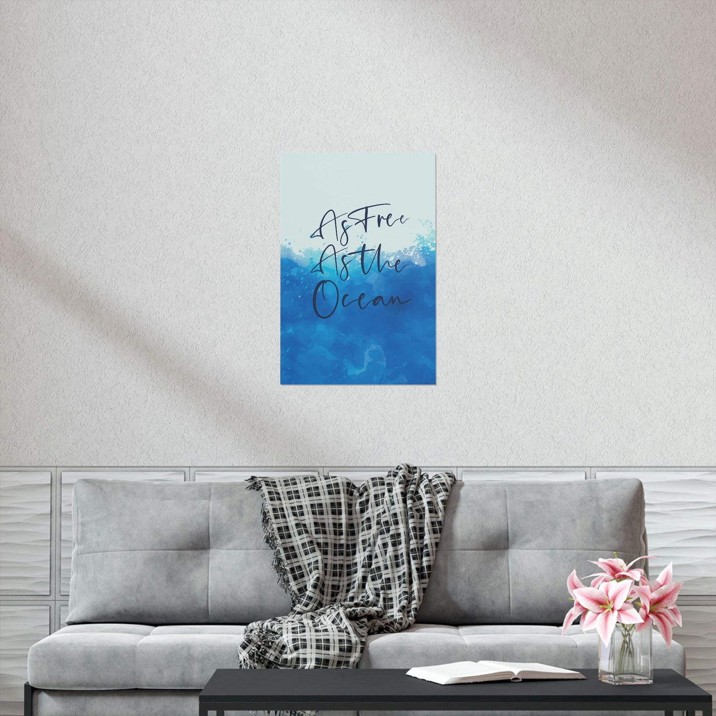 As Free As The Ocean Relationship Quotes Art Premium Matte Vertical Posters Ichaku [Perfect Gifts Selection]