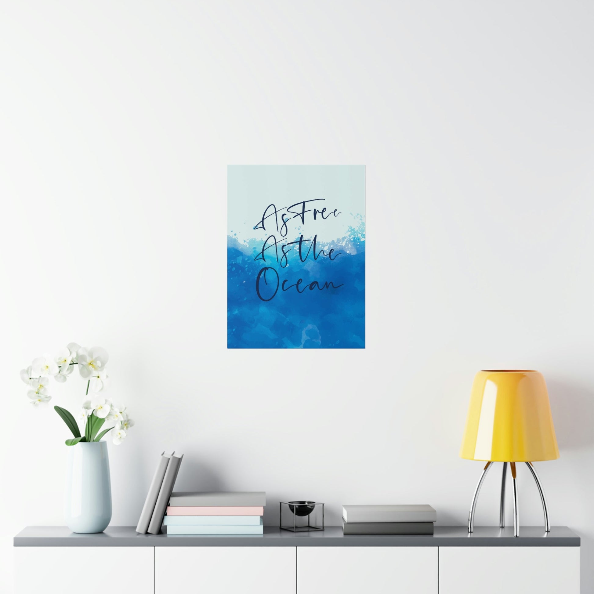 As Free As The Ocean Relationship Quotes Art Premium Matte Vertical Posters Ichaku [Perfect Gifts Selection]